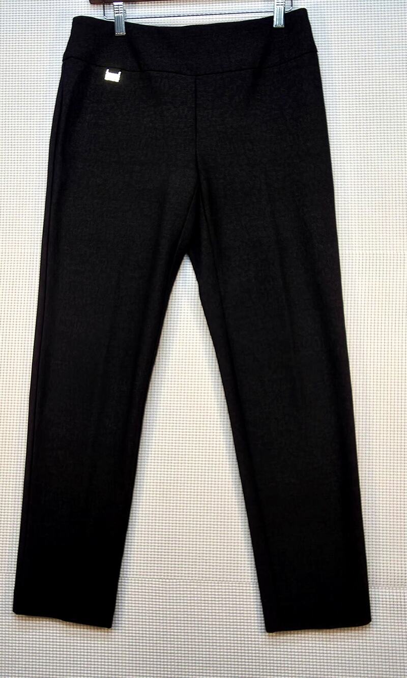 Lisette L Montreal 2001 Black Brown True Straight Leg Pants Sz‎ 6 High Rise